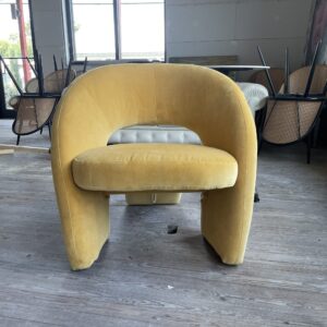 Modern Upholstered Chair in Mustard