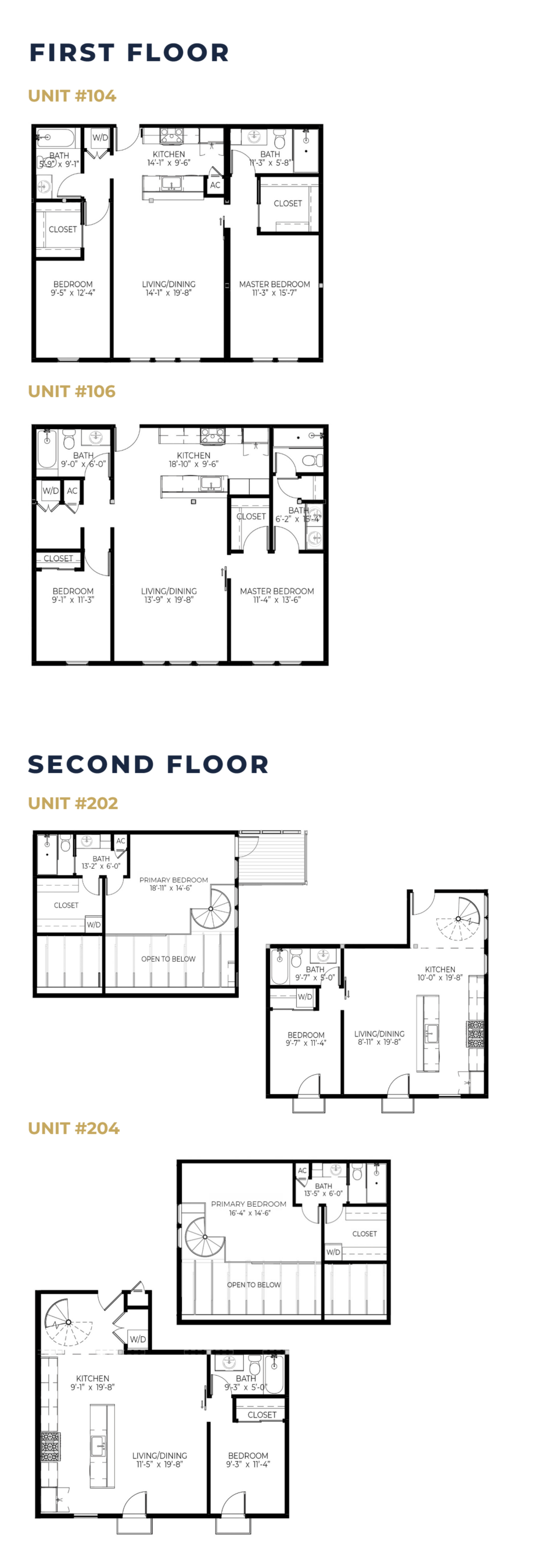 2 Bedroom luxury floor plan