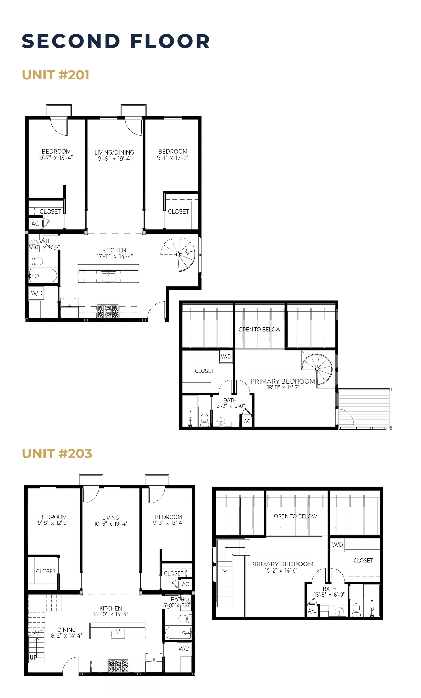 Floor plan for luxury unit #201
